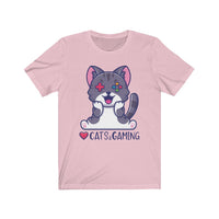 Love Cats and Gaming T-Shirt (Unisex) pink