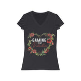 Gaming Is My Valentine T-Shirt (V-Neck) dark grey