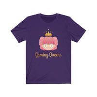 Gaming Queens T-Shirt (Unisex, Gold Logo) purple