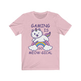 Gaming Is Meow-gical T-Shirt (Unisex) pink