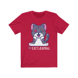 Love Cats and Gaming T-Shirt (Unisex) red