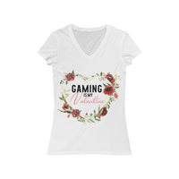 Gaming Is My Valentine T-Shirt (V-Neck) white