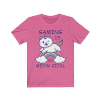 Gaming Is Meow-gical T-Shirt (Unisex) charity pink