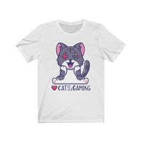 Love Cats and Gaming T-Shirt (Unisex) white