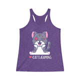 Love Cats and Gaming Tank Top purple