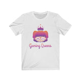 Gaming Queens T-Shirt (Unisex, Purple Logo) white