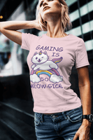 Gaming Is Meow-gical T-Shirt (Unisex) pink