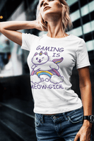 Gaming Is Meow-gical T-Shirt (Unisex) white
