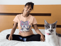 Love Cats and Gaming T-Shirt (Unisex) peach