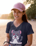 Love Cats and Gaming T-Shirt (V-Neck) navy