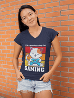 Puurfect Day for Gaming T-Shirt (V-Neck) navy