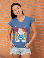 Puurfect Day for Gaming T-Shirt (V-Neck) royal
