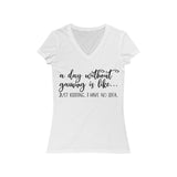 A Day Without Gaming T-Shirt (V-Neck) white