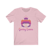 Gaming Queens T-Shirt (Unisex, Purple Logo) pink