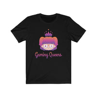 Gaming Queens T-Shirt (Unisex, Purple Logo) black