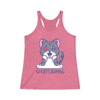 Love Cats and Gaming Tank Top pink